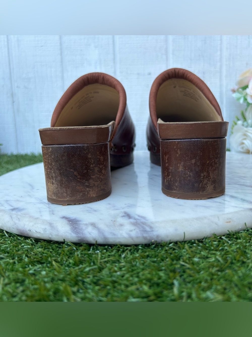 Dansko Andie 
$220 women size 37 US 6-6.5 gently used
Color Tan Calf Mule - Picture 12 of 16